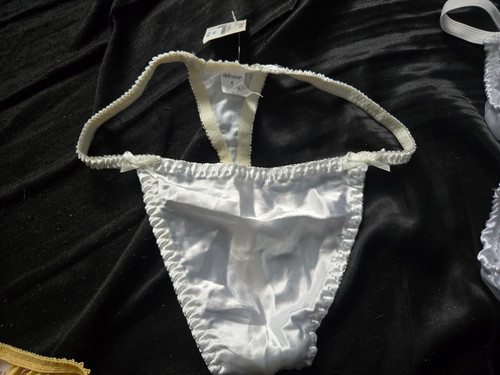 Delicates satin string bikini