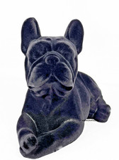 French Bulldog Black Laying Ornament Flocked Beautiful Christmas Ideal Gift