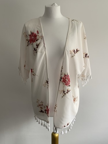 White floral boho kimono - boho,