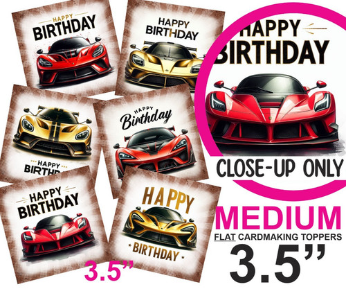 Sports car birthday card - sports,