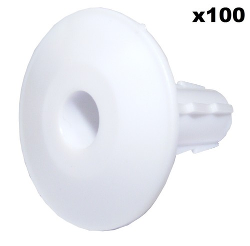 100x 8mm white single cable - 100x,