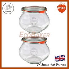 X2 WECK 748 1062ml Jewelry Glass Preserving Jar, Lid, Seal & Clamps  Sourdough