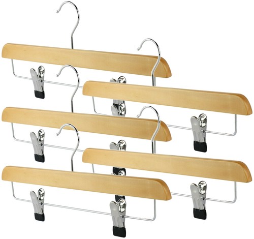 Wooden trouser skirt hangers - wooden,