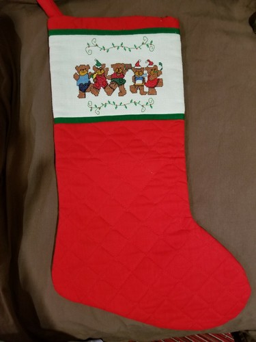 Teddy bear christmas cross - teddy,