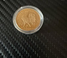 Rare Gold coin 1909 20 Francs