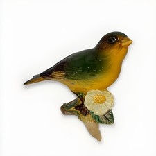 Vintage Beswick Porcelain Bird "Greenfinch" Glossy Finish Original Label No:2105