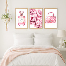 Designer Fashion Travel Home Gift Wall Fun Art Poster Print Picture Pink  A3 A4