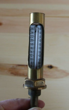Vintage industrial textile mill brass thermometer temperature gauge