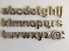 Small Chrome 3D Self-Adhesive Car Boot Letter Badge Emblem Sticker Home Auto