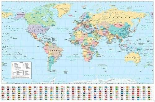 World map maxi - map, poster