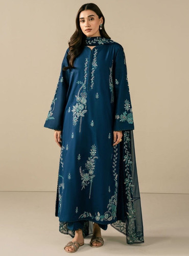Women blue embroidered - blue,