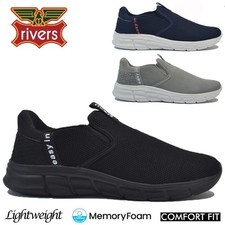 MENS MEMORY FOAM CASUAL SLIP ON DRIVING BOAT WALKING RUNNING SHOES TRAINERS SIZE