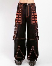 Zip Off Trousers Black Orange