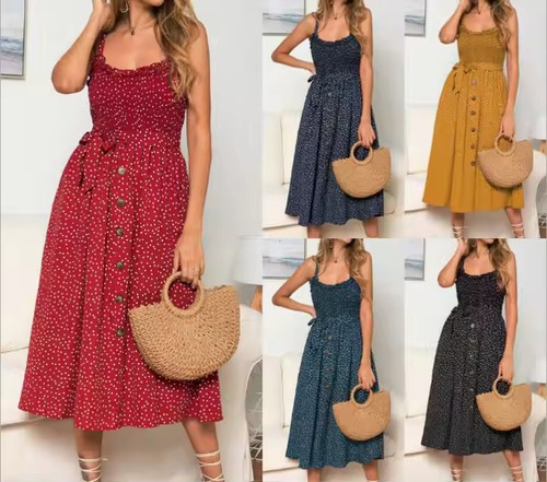 Women boho polka dot - women,
