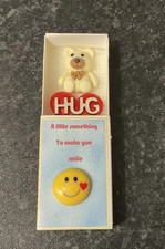 Handmade Cute Heart Hug Teddy Bear Matchbox Gift, Friendship, Make You Smile