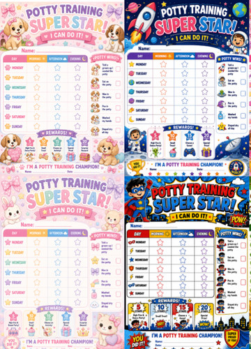 Potty training chart with - training,