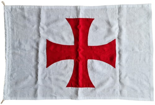 Knights templar flag linen - knights,