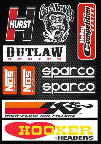 Hot rod stickers muscle - 10,