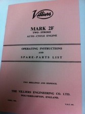 VILLIERS 2F Parts Book /