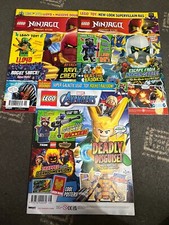 3x Boys Magazines Bundle Lego Ninjaga & Lego Marvel Avengers NO Toys