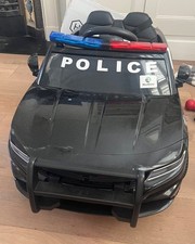 Police Electric Ride-On Car - Black, with remote control