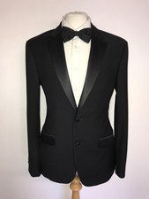 T M LEWIN -Slim Fit BLACK WOOL