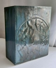 Troika Blue Early Smooth Glaze Slab Vase Honor Curtis Early Rare
