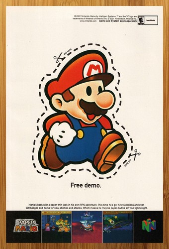 2001 paper mario n64 nintendo - 2001,