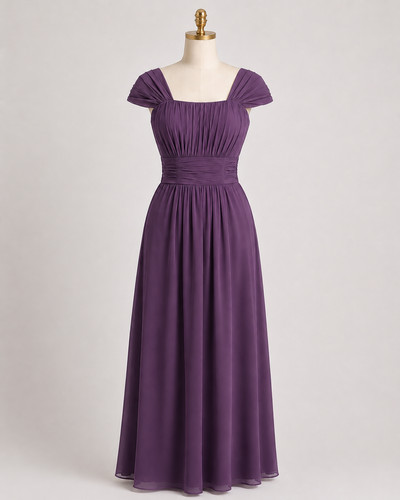 Chiffon gown prom dress - gown, a-line