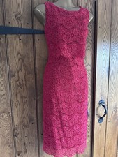 Alexon Red Lace Occasion Dress Sz14 Bnwt