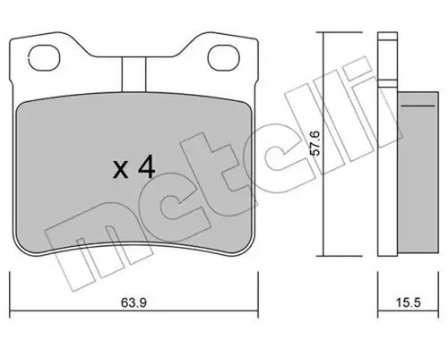 Brake pads 0192 metelli - brake,