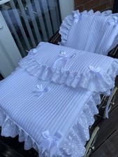 Babies White Coach Built Pram Set