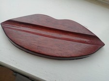 Wooden Pen Rest / Tray / Stand / Display / Tidy Desk Lips Marilyn Monroe
