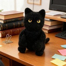 Funny Black Cat Needle Felt