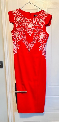 Karen millen dress red with - 10,