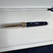 Omas Paragon Blue Royale and Stirling Silver Cap fountain pen