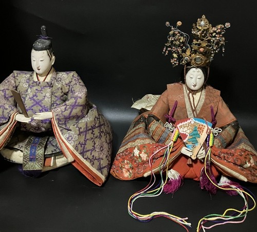 Pair japanese hina dolls - japanese,
