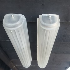 Large PAIR of Original ART DECO GLASS WALL SCONCES LIGHTS