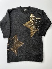 NEXT Girls Black Sequin Jumper
