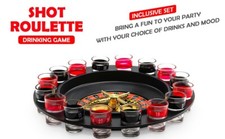 Casino Party Glasses Drinking Game Spin & Shot Drink Roulette Wheel Adults 18+