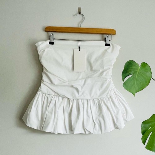 Zara white strapless peplum - zara,