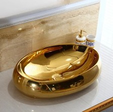 Hand Basin Luxury Gold Ceramic
