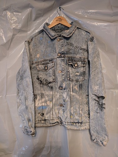 Zara man distressed denim