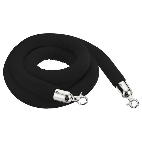 Black velvet stanchion rope - velvet,
