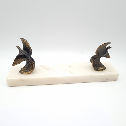 Art deco bronzed swallows - swallows, on
