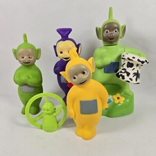 Teletubbies Plastic Toy Bundle Lot Collection Vintage Set of 5 1996 7-8"