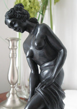 A.GIANNETTI!!! LARGE HALF NUDE BLACK LADY FIGURINE - 11" inch TALL SIGNED