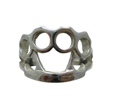 Genuine Sterling Silver Ring Hallmarked Solid 925 Knuckle Duster Handmade