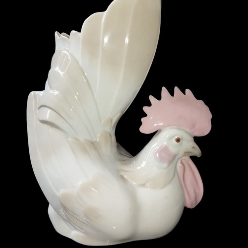 Vintage ceramic rooster vase - ceramic,