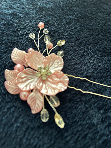 Pink floral flower hair - floral,
